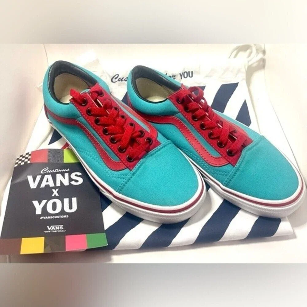 Vans Old School Custom Shoes New Size 8 Women with Extra Laces - Picture 1 of 12